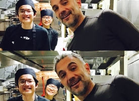 Robert and our kitchen staffs at LAN 